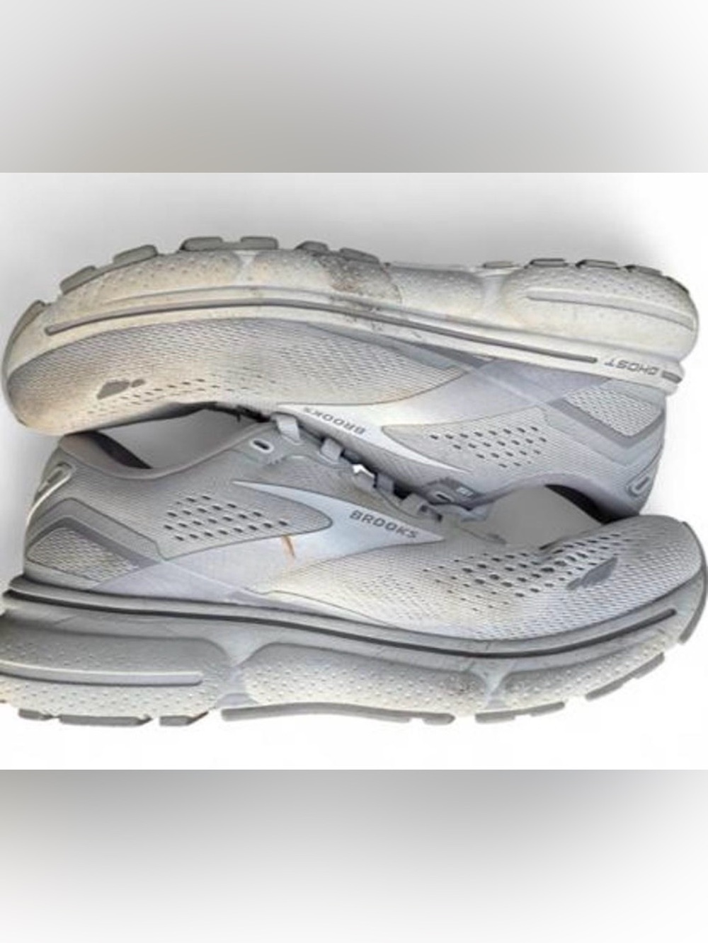 Brooks Ghost 15 Womens 6 B Gray Running Walking Sneakers - Picture 8 of 9